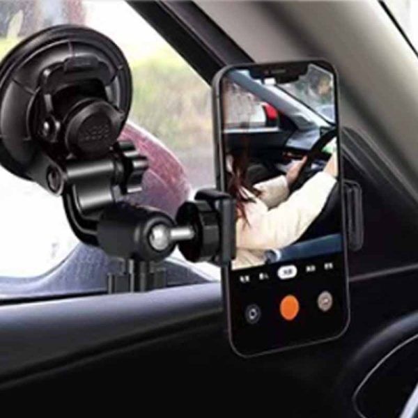 Car-mounted mobile phone shooting bracket, mobile phone car navigation bracket suction cup, car selfie live video recording Fixed bracket