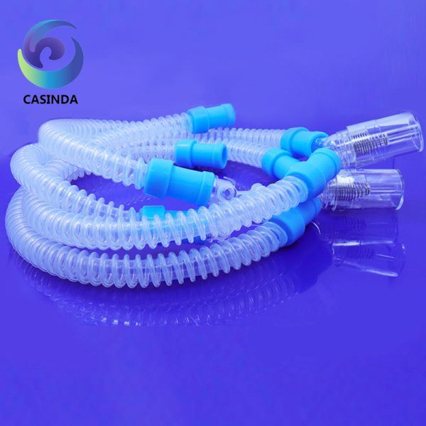 Tubo de circuito respirador de fuelle de silicona